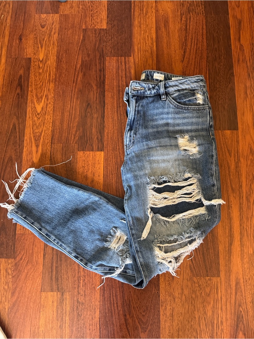 KanCan Distressed Blue Ripped Jeans